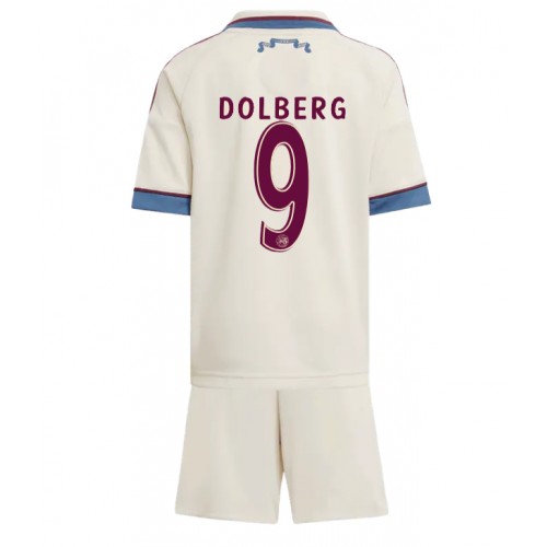 Dětský fotbalový dres Ajax Kasper Dolberg #9 2025-26 Třetí Krátký Rukáv (+ trenýrky)